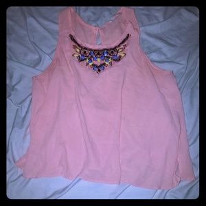 Beaded sleeveless top